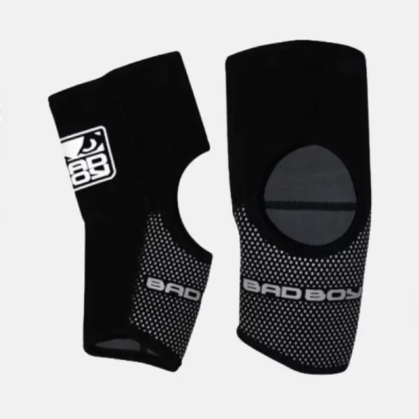 Bad boy MMA foot grip ankle support black set off white bg