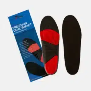 Precision iso gel dual impact insoles pack view off white bg