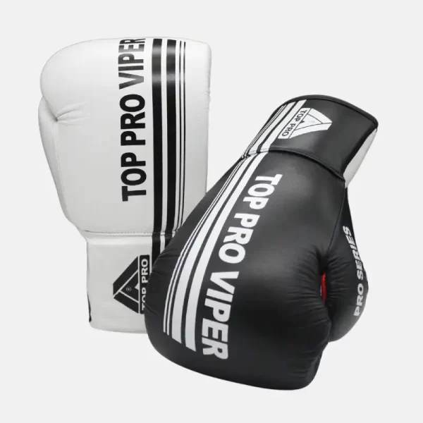 Top Pro Viper Laced Gloves black and white off white bg