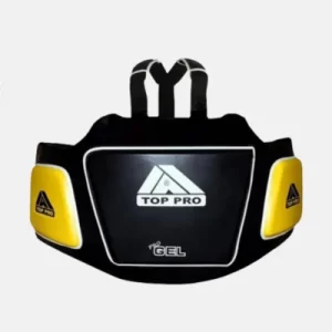 Top Pro gel coach protector black-gold front view off white bg