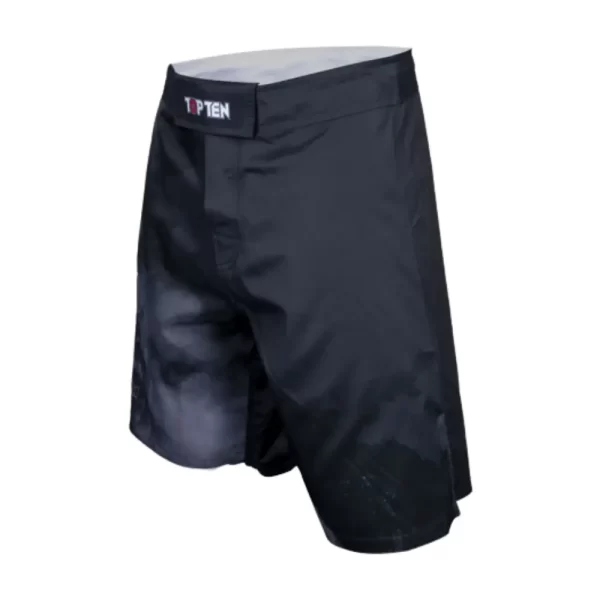 TopTen MMA shorts Bubalus black front left twist view