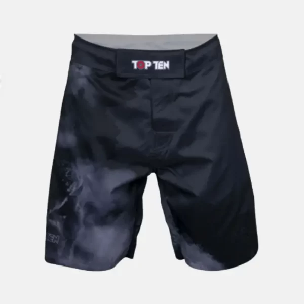 TopTen MMA shorts Bubalus black front view off white