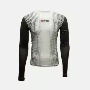 TopTen Rash Guard Gradient black long sleeve front view off white bg