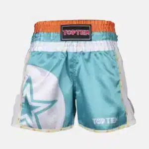 TopTen Thaibox shorts STAR green front view off white bg