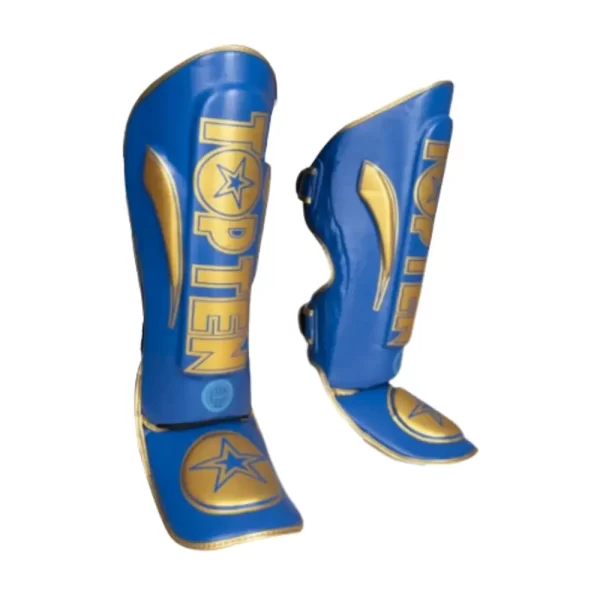 Top Ten shin guard Wako blue and gold