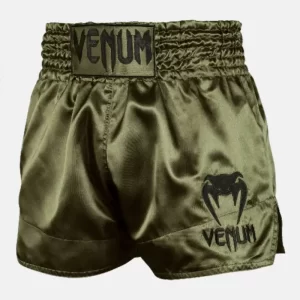 Venum Classic Muay Thai shorts khaki black FV (2)