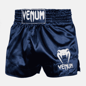 Venum Classic Muay Thai Shorts Navy Blue White