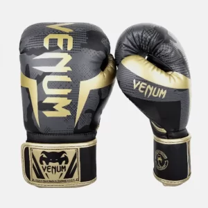 Venum Elite Boxing gloves dark camo gold OFO