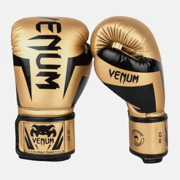 Venum Elite Boxing gloves gold black SNS