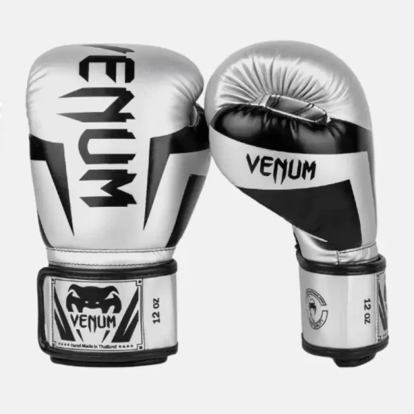 Venum Elite Boxing gloves silver black SPN