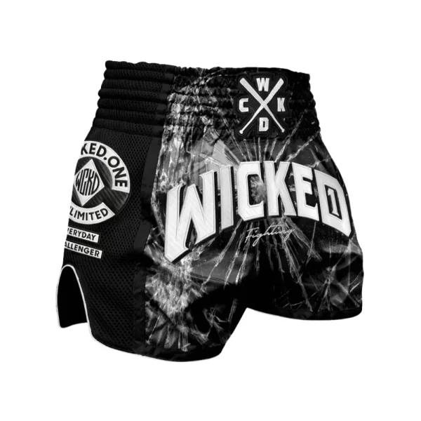 Wicked1 Trouble Muay -Thai Shorts Black PP