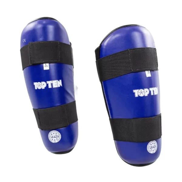 Top Ten Shin Guards WAKO Style Blue PP