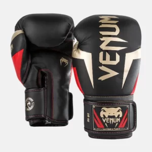 Venum Elite Boxing Gloves Black Gold Red CP