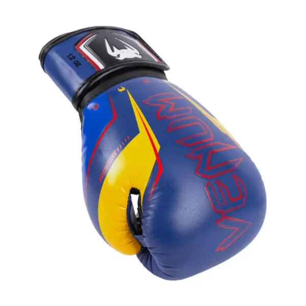 Venum Elite Evo Boxing Gloves Blue Yellow S PP