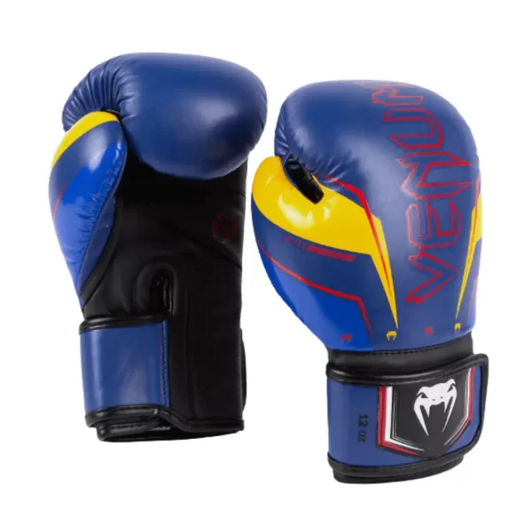 Venum Elite Evo Boxing Gloves Blue Yellow SBS PP