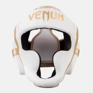 Venum Elite Headguard White Gold CP