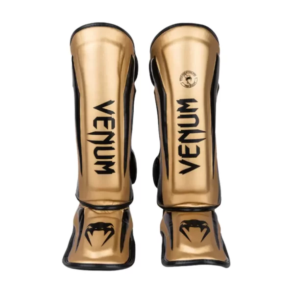 Venum Elite Standup Shinguards Gold Black PP