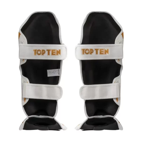 TopTen Shin and Instep Guard Power Ink White and Gold PPP