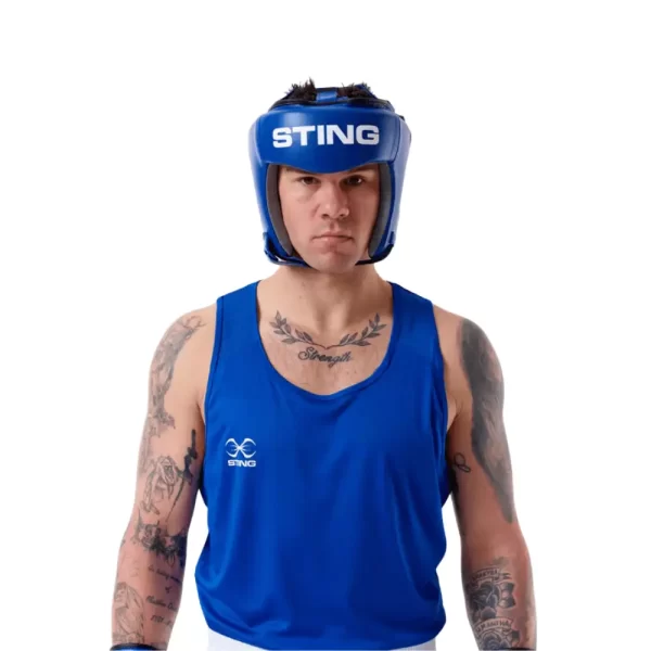 Sting IBA Competition Head Guard Blue FV