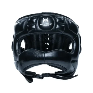 Hit N Move Face saver headgear black front view